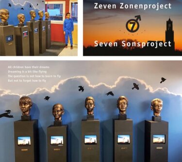 Zeven Zonen in brons van Joan Wamsteeker - reizende expositie